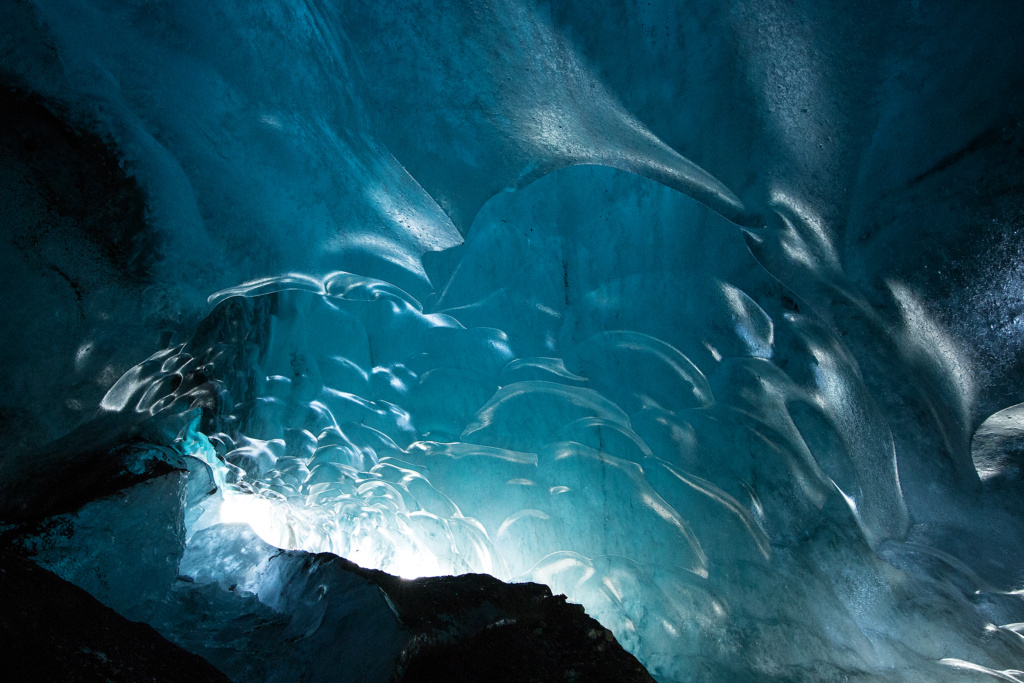 ice cave at vatnajökull glacier